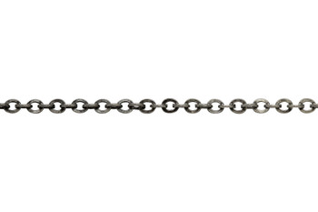 Antique Silver 4x2.5mm Cable Chain - Sold By 6 Inches