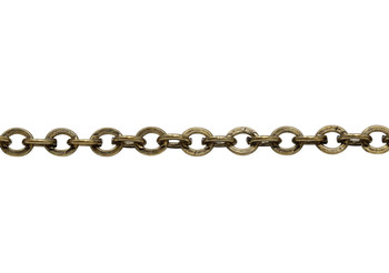 Antique Brass 4x2.5mm Cable Chain - Sold By 6 Inches