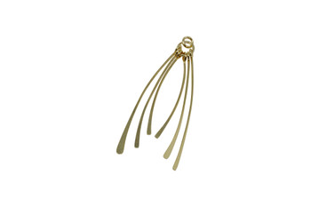 Curved Fringe Tassel - Gold Plated Sterling Silver