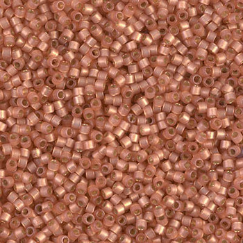 Delicas Size 11 Miyuki Seed Beads -- 2172 Duracoat Rose Copper Semi Matte / Silver Lined