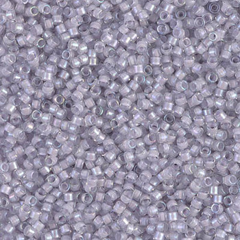 Delicas Size 11 Miyuki Seed Beads -- 080 Crystal AB / Pale Lavender Lined