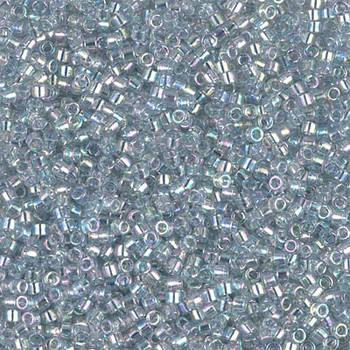 Delicas Size 11 Miyuki Seed Beads -- 110 Transparent Light Blue AB