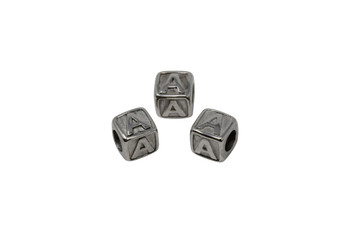 Stainless Steel 8mm "A" Letter Bead