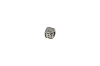 Stainless Steel 8mm "P" Letter Bead
