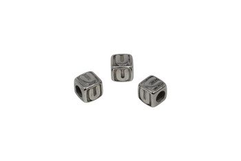 Stainless Steel 8mm "U" Letter Bead