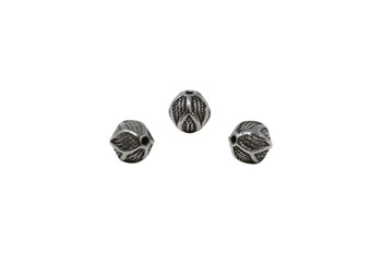 Stainless Steel 9.5mm Round Seed Pod Bead