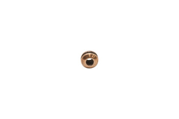 8mm Grooved Large Hole Bead - Copper Plated