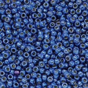 Size 8 Toho Seed Beads -- P495G Galvanized Light Sapphire