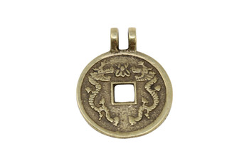 Indian Brass 30mm Dragon Coin