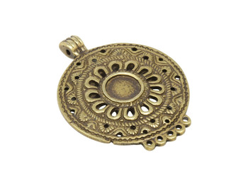 Indian Brass 55mm Round Pendant