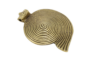 Indian Brass 50x65mm Shell Pendant