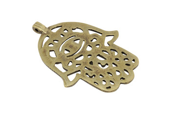 Indian Brass 52x70mm Hamsa Pendant