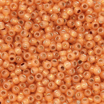 Size 8 Toho Seed Beads -- 553A Pumpkin Opal / Gilt Lined