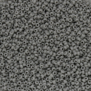 Size 15 Miyuki Seed Beads -- 416 Opaque Grey