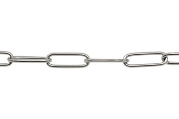 Stainless Steel 19x6.5mm Paperclip Chain - Sold By 6 Inches