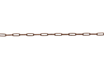 Antique Copper 5.9x1.75mm Paperclip Chain - Sold By 6 inches