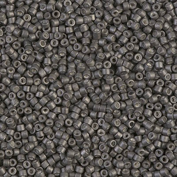 Delicas Size 11 Miyuki Seed Beads -- 1175 Galvanized Graphite Matte