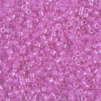 Delicas Size 10 Miyuki Seed Beads -- 2037 Luminous Hot Magenta