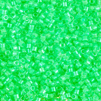 Delicas Size 10 Miyuki Seed Beads -- 2040 Luminous Mint Green