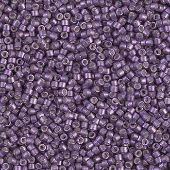 Delicas Size 11 Miyuki Seed Beads -- 1185 Galvanized Eggplant Semi Matte