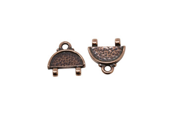 Hammertone Stitch-in Link - Copper Plated