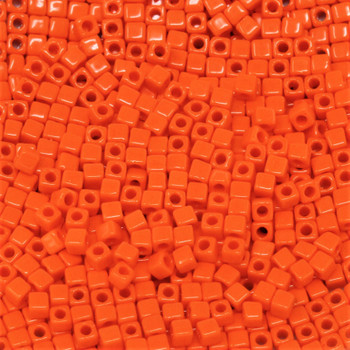 1.8mm Miyuki Cube Seed Beads -- Orange