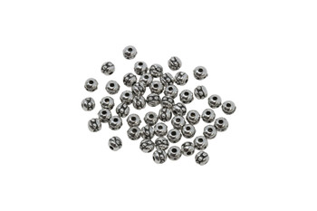 Silver Plated Size 8 Beaded Seed Bead - 50 Pieces