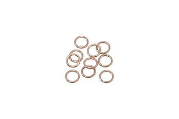 14K Rose Gold Filled 6mm Round 19 Gauge CLOSED Jump Rings - 10 Pieces