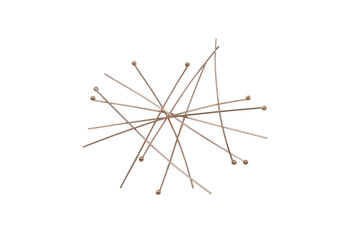 14K Rose Gold Filled 2" Long 24 Gauge Ball End Head Pins - 10 Pieces