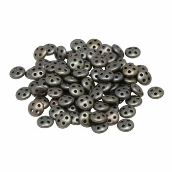 CzechMates® QuadraLentil Beads -- Metallic Leather Matte