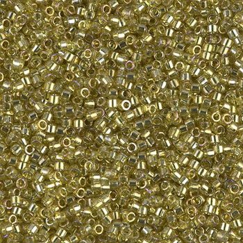 Delicas Size 11 Miyuki Seed Beads -- 124 Transparent Chartreuse Luster