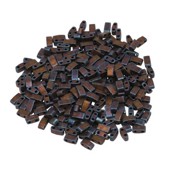 1/2 Cut 5mm Tila Beads -- Metallic Copper Matte