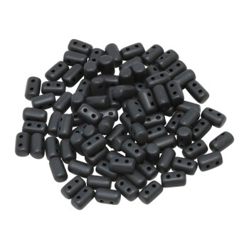 Matubo Czech Glass Rulla Beads -- Jet Matte