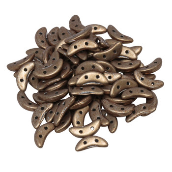 CzechMates® Crescent Beads -- Saturated Metallic Tan