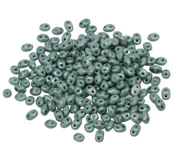 Matubo Mini SuperDuo -- Stone Green Luster