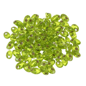 4x7mm Magatamas -- Chartreuse / Silver Lined