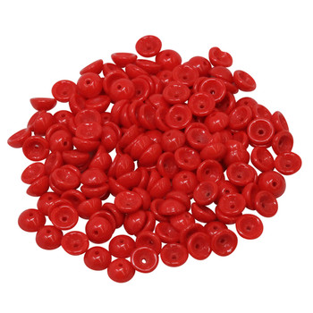 Czech Glass Teacup Beads -- Opaque Red