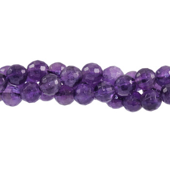 Amethyst Polished 6mm Faceted Round