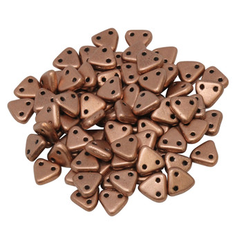 CzechMates® Triangle Beads -- Metallic Copper Matte