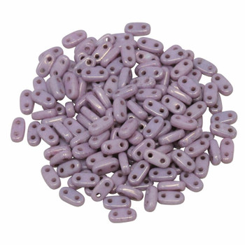 CzechMates® 2 Hole Bar Beads -- Opaque Lilac Luster