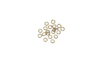 Satin Hamilton Gold 3mm Round 22 Gauge OPEN Jump Rings - 20 Pieces