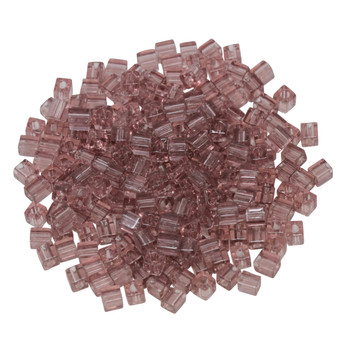 3mm Miyuki Cube Seed Beads -- Transparent Light Amethyst