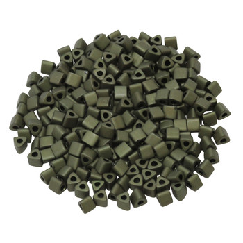 Size 8 Toho Triangle Seed Beads -- Dark Olive Matte