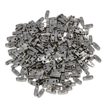 Quarter Tila Beads -- Nickel Plated