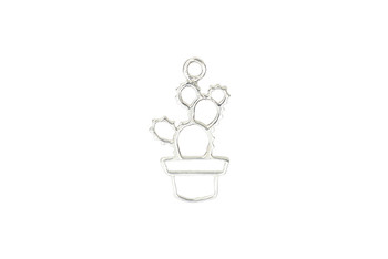 Potted Prickly Pear - Sterling Silver