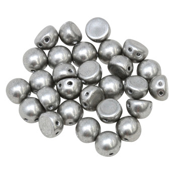 CzechMates® 7mm Cabochon 2 Hole Beads -- Saturated Metallic Sharkskin