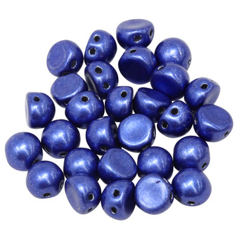 CzechMates® 7mm Cabochon 2 Hole Beads -- Saturated Metallic Riverside