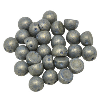 CzechMates® 7mm Cabochon 2 Hole Beads -- Poppy Seed Pacifica