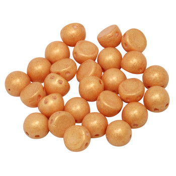 CzechMates® 7mm Cabochon 2 Hole Beads -- Tangerine Pacifica