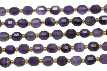 Amethyst Polished 7x8mm Faceted Prism
